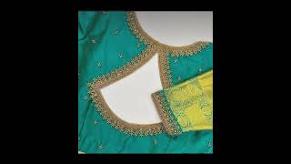 Latest Aari work Blouse Design #fashiontrends2024 #stylishblousedesignforsaree #blousedesign #saree