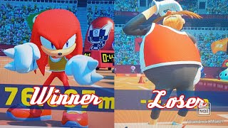 Mario & Sonic Tokyo 2020 Dr. Eggman Loses to Knuckles in Javelin Throw
