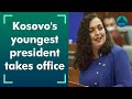 Kosovo’s 38-year-old president takes office