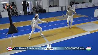 2023 Day02 T16 03 F S Individual Cadet Plovdiv BUL CHM YELLOW DOMONKOS HUN vs HWANG PUR