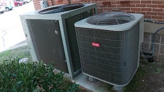 Brand New 2025 Trane Odyssey & 2023 Bryant Sentry 15 Heat Pumps Running (Cool Mode)