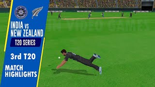 3rd T20 India vs New Zealand - IND v NZ - Match Highlights Real Cricket 22 Gameplay