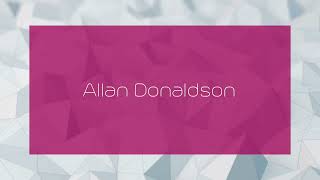 Allan Donaldson - appearance