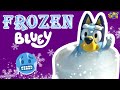 Bluey, Bingo, Muffin are FROZEN by Elsa & Anna | Bluey Toy Pretend Play