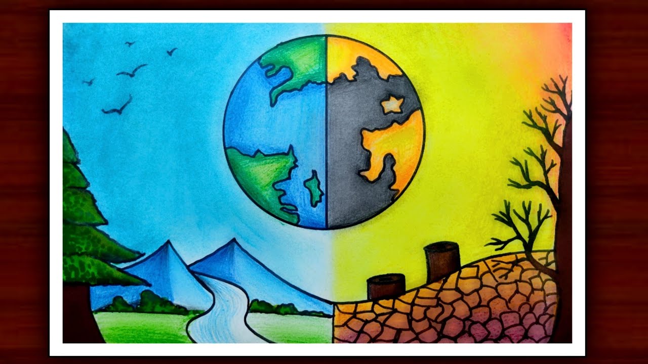 How To Draw World Environment Day Poster | Environment Day Drawing ...