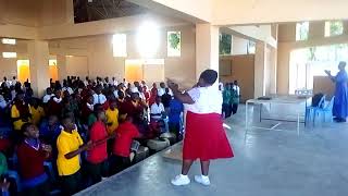 Praise and worship led by the Head Teacher Muzza High school  Kabembe