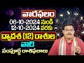 Vaara Phalalu 2024 October 2024 OCT 06 To Oct 12 | Weekly Phalalu Telugu వారఫలాలు అక్టోబర్ 2024 | BE