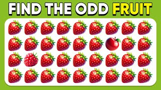 Find the ODD One Out - Fruit Edition 🍎🥑🍉 Easy, Medium, Hard - 60 Ultimate Levels Emoji Quiz