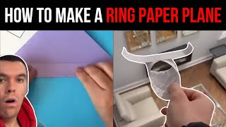 How To Make A RING Paper Plane - Step By Step 🥷
