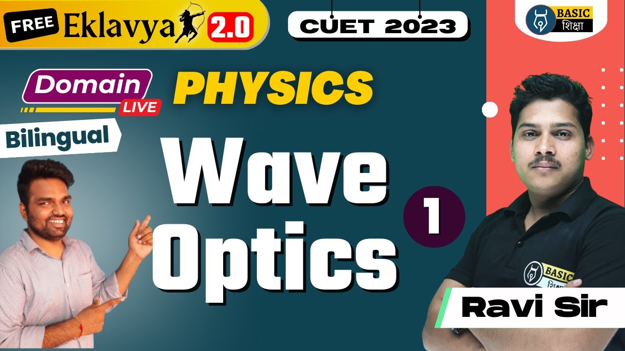 Wave Optics-1| Free CUET Physics Domain Preparation |CUET Physics Free ...