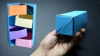 How To Make Secret Stepper Box - DIY Origami Paper Crafts - Easy Origami