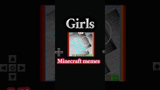 Girls 🆚 boys Minecraft 🤣😨 #girls #vs #boys #minecraft #shorts