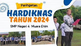 Upacara Peringatan Hardiknas Tahun 2024 di SMPN 4 Muara Enim