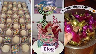 Vlog: Decoração de bolo na pousada, mini trufas , finalizando 50 docinhos, faltou energia