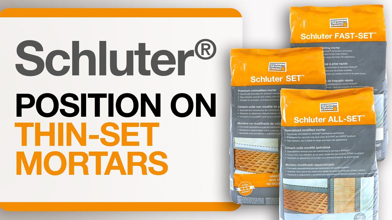 Schluter®-Systems: Position On Thin-set Mortar - YouTube