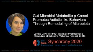 p-Cresol Promotes Autistic Behaviors Via Remodeling of Gut Microbiota - L. Davidovic @Synchrony2020