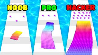 Canvas Run Gameplay - NOOB vs PRO vs HACKER (iOS/Android)