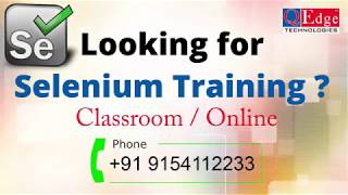 Selenium Training | Hyderabad | Bangalore | Pune | India
