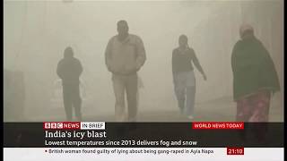 Weather Events 2019 - Icy blast (India) - BBC - 30th December 2019