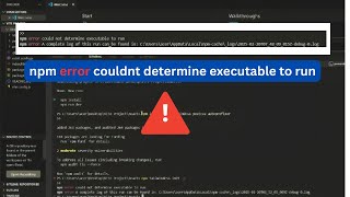 npm error could not determine executable to run tailwindcss