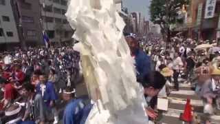 平成２５年 富岡八幡宮 例大祭 子供神輿連合渡御　（　水掛け祭り　）。