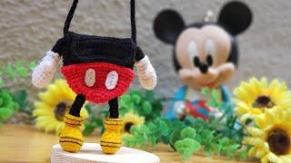 Crochet Keychain Bag- Mickey Mouse | Amigurumi Tutorial | SpringDay DIY