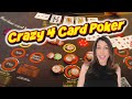 🤪 GREAT SESSION ON CRAZY 4 CARD POKER in Las Vegas!! #poker #casino #lasvegas