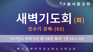 [부천늘사랑교회] 24.12.31 | 새벽기도회 | 타국인도 함께 드린 향기로운 제사 | 민 15:1-16 | 민수기 강해-(63) | 강명국 목사