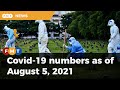 Covid-19 numbers as of August 5, 2021