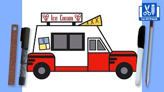 How To Draw Rod's Ice Cream Truck | Draw Game Characters Easy Step By Step