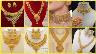 #2025 Gold Necklace log and short sets design |Gold Necklace |Necklace Designs#sonekasetdesign