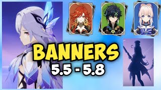 NEW VERSION 5.5 TO 5.8 ROADMAP | 4 STAR CHARACTERS FOR 5.5 BANNER | GENSHIN IMPACT