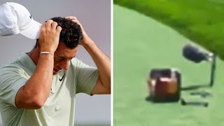 Rory McIlroy slammed for 'temper tantrum' after smashing up tee box in fit of rage