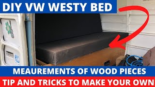 DIY VW Westy Bed Sizes or Westfalia Bed for Split Window Bay Bus Van Homemade