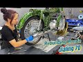 Full Rebuilding  Honda Jialing 70 Motorcycle & Building a Cafe Racer - Full Timelapse