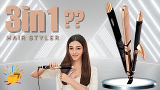 Vega 3 in 1 Hair Styler | Hair Straightener \u0026 Curler | Vega Hair Straightener Kaise Use Karein