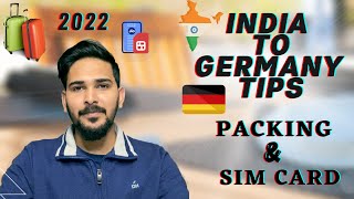 Packing list | Detailed Info on Sim Card 2022 | India to Germany | Hindi | For first time Travelers