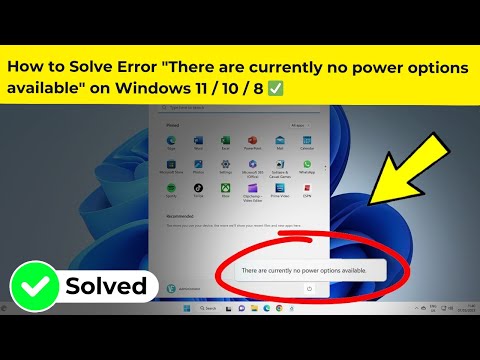 Как решить ошибку «В настоящее время нет доступных вариантов электропитания» в Windows 11/10/8