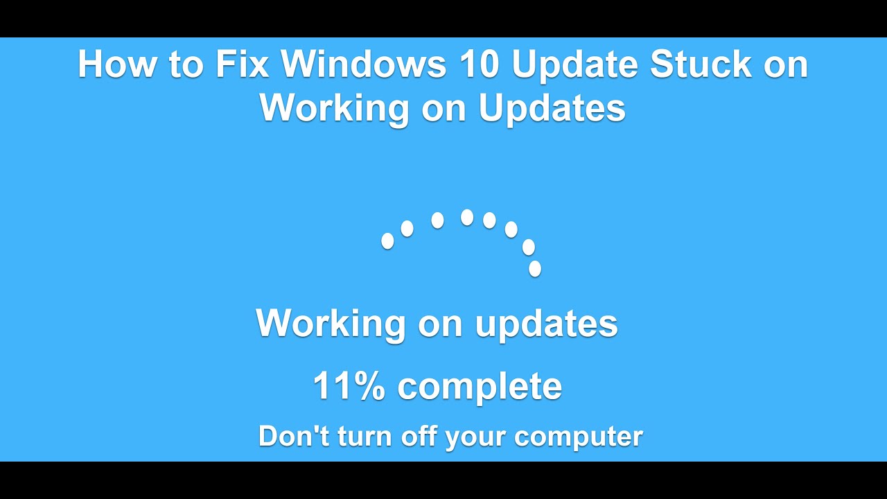 Windows 10 - How To Fix Windows 10 Update Stuck On Working On Updates ...