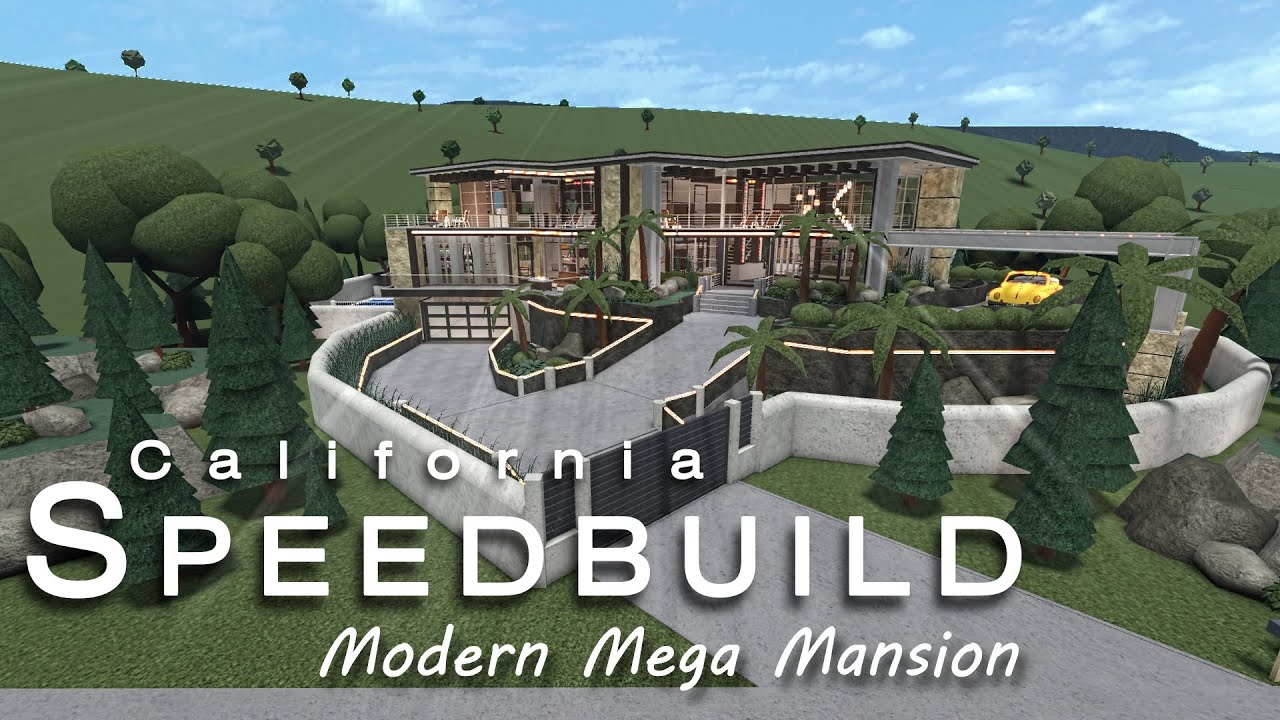 Bloxburg: California Modern Mega Mansion (Full Speedbuild $935k) - YouTube