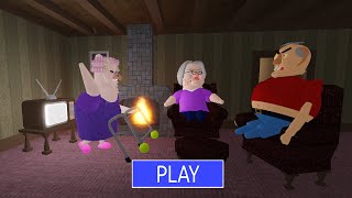 GRUMPY GRAN CAUGHT OLD BETTY AND EVIL GRANDPA SLEEPING IN HER CHAIR? SCARY OBBY #roblox