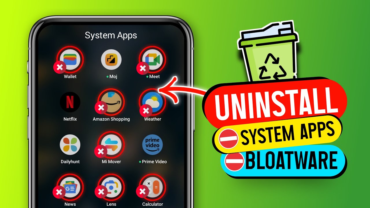 HOW TO REMOVE BLOATWARE FROM ANDROID PHONE | SYSTEM APPS UNINSTALL ...