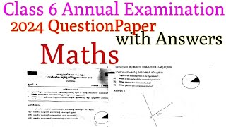 Ssvm Class 6 Annual Exam 2025 Class 6 Math Annual Exam Question Paper