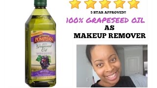 100% GRAPESEED OIL Used As Makeup Remover | DEMO \u0026 Talk Through.. IT REALLY DOES WORK!!