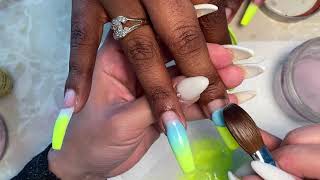 3 Color Ombré With Flower Foil