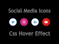Social Media Icons with Awesome Hover Effect using HTML & CSS