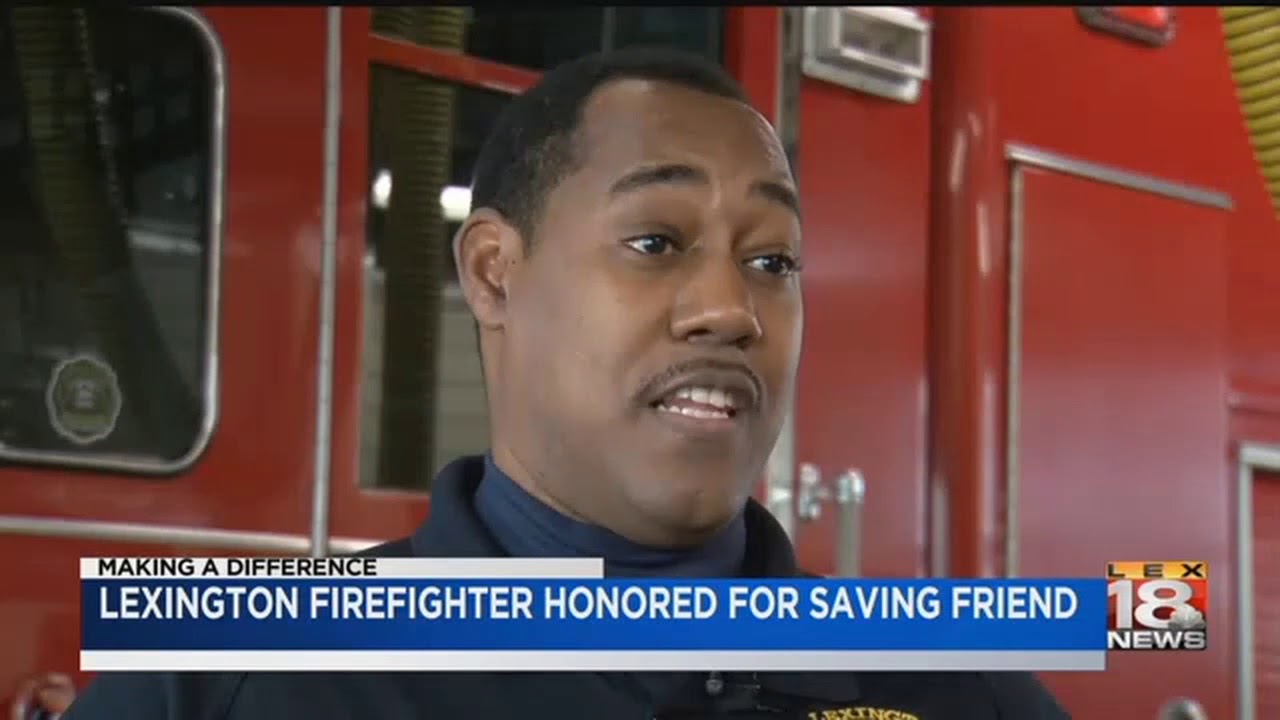 Lexington Firefighter Honored For Saving Friend - YouTube