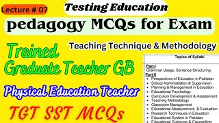 Pedagogy Teaching Technique & Methodology MCQs for FPSC PPSC NTS with Answers | FPSC Pedagogy MCQs