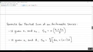 10-2 Arithmetic Sequences and Series