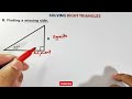 solving right triangles missing angle and side of right triangle trigonometry